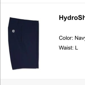 FootJoy HydroShorts 10” inseam men’s navy golf shorts sz large